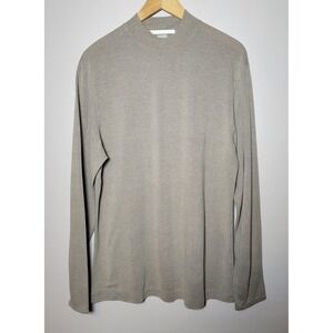 Perry Ellis Sweater‎ Size Medium Crew Neck Long Sleeve Beige 0062